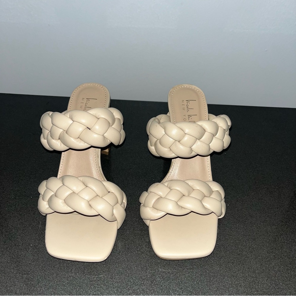 Nicole Miller New York Women’s Square Toe Braid Sandal | Size : 6.5